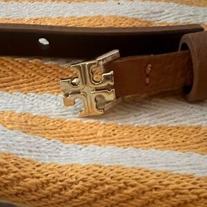 Tory Burch Gold and Tan Belt Accessory